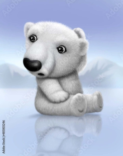 Obraz polar bear in the snow