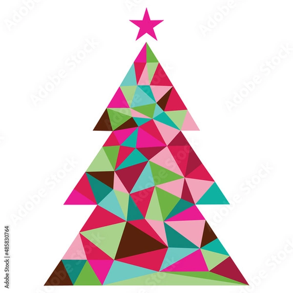 Obraz Geometric Christmas Tree