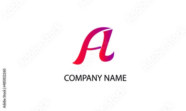 Obraz initial letter A abstract monogram vector logo template