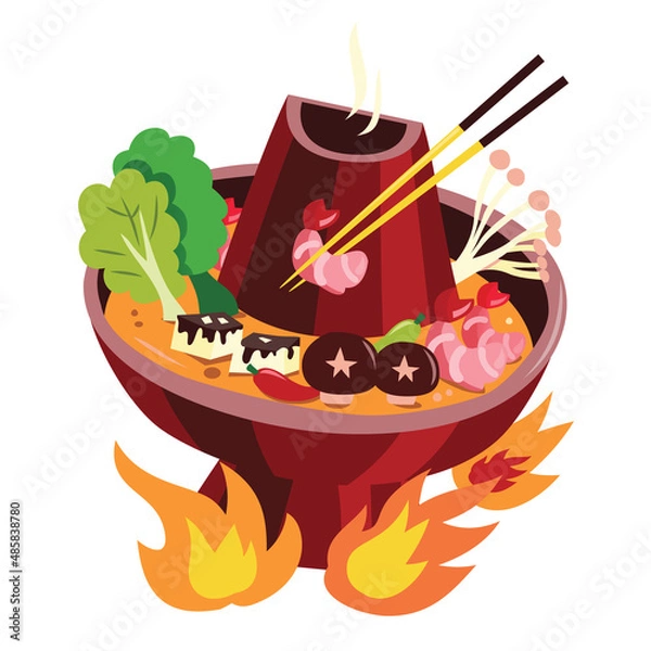 Obraz Fiery Hot Pot Dinner