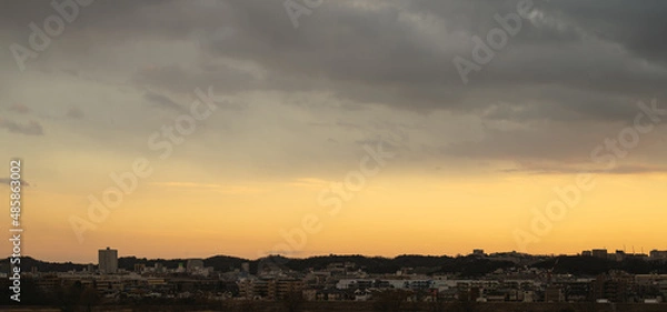 Obraz 夕暮れの住宅街