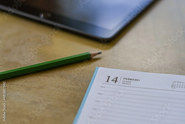 Obraz tablet and pen on the table