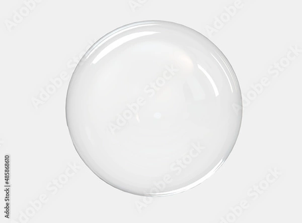 Obraz Abstract 3d illustration bubble object isolated on white background.