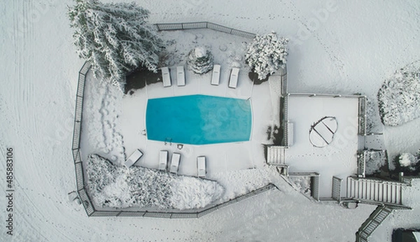 Fototapeta Swimming Pool Winter