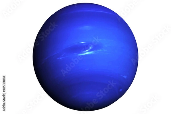 Fototapeta Planet Neptune isolated on white background. Elements of this image were furnished by NASA