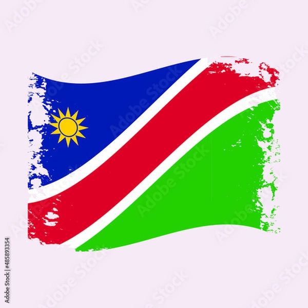 Obraz Namibia Country wavy Brush Flag Design