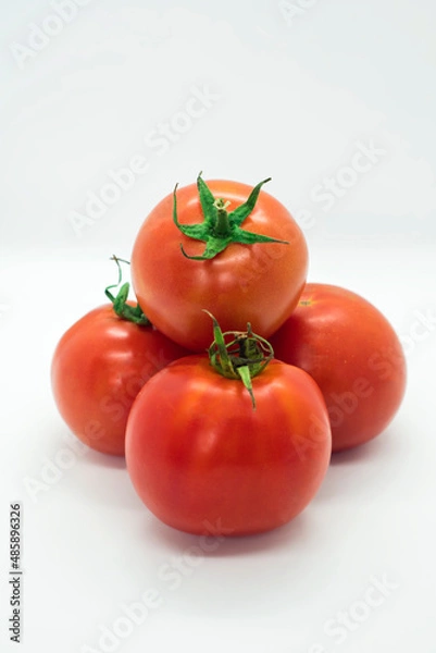 Fototapeta tomatoes on a white background
