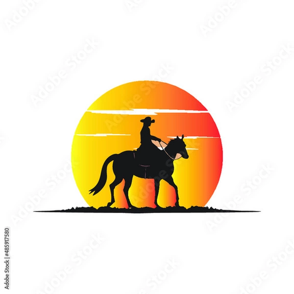 Obraz horse with rider 