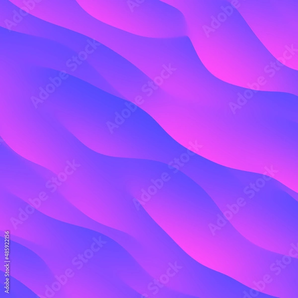 Obraz Diagonal Blue and Pink Gradient 3D Waves
