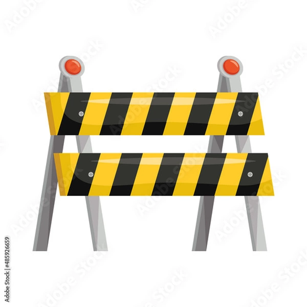 Fototapeta under construction barricade