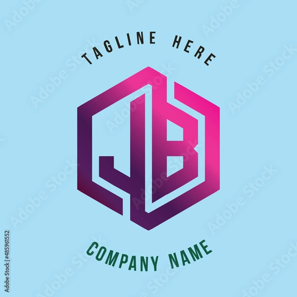 Fototapeta JB lettering logo is simple, easy to understand and authoritative