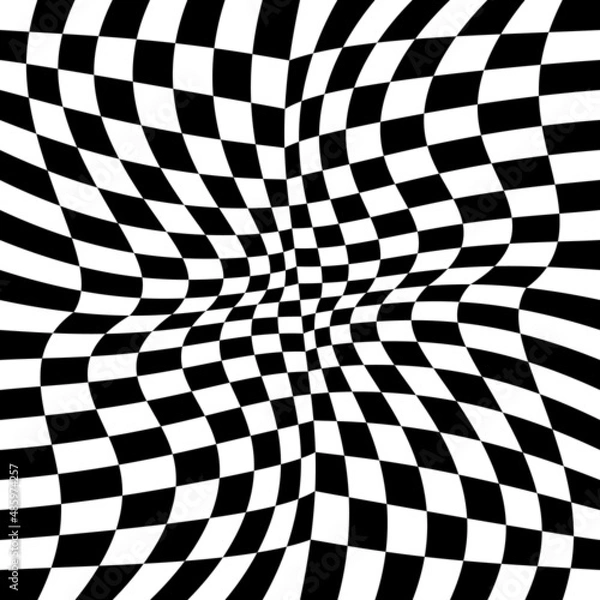 Obraz Waves of the racing flag curl in the wind. Seamless and vector pattern.