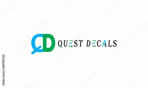 Fototapeta Letter QD Vector Logo