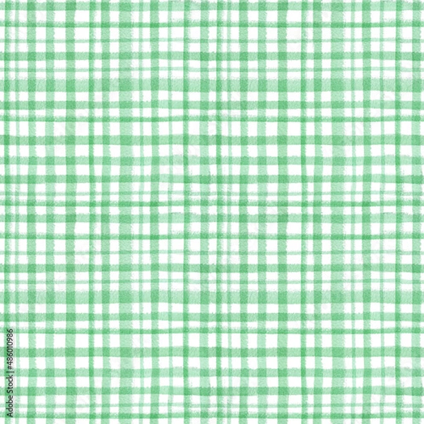 Obraz Simple watercolor checkered seamless pattern.