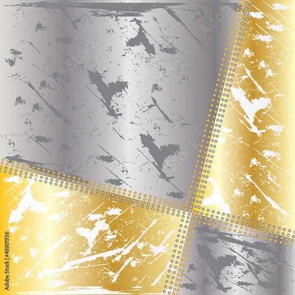 Fototapeta Vector old metallic background