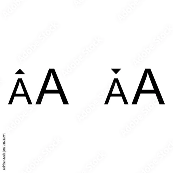 Fototapeta Increase and Decrease font icon