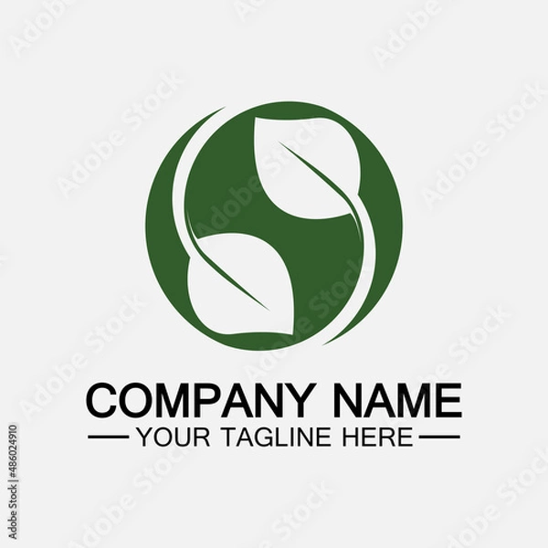 Obraz Leaf logo vector icon design template