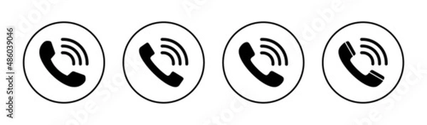 Fototapeta Call icons set. telephone sign and symbol. phone icon. contact us