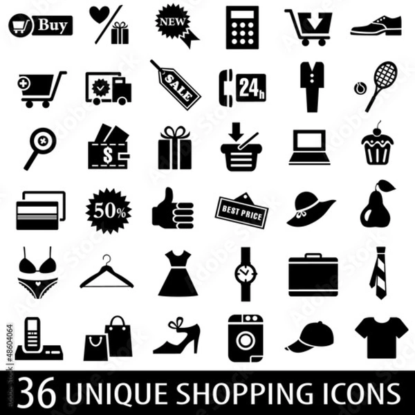 Obraz set_shopping_icons