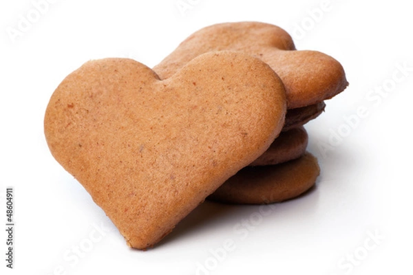 Fototapeta heart-shaped gingerbread