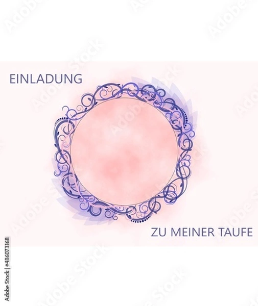 Fototapeta Einladung Taufe