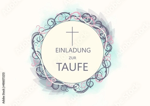 Fototapeta Einladung Taufe