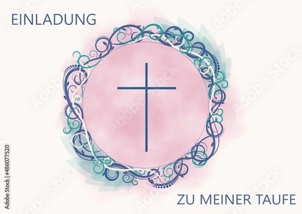 Fototapeta Einladung Taufe