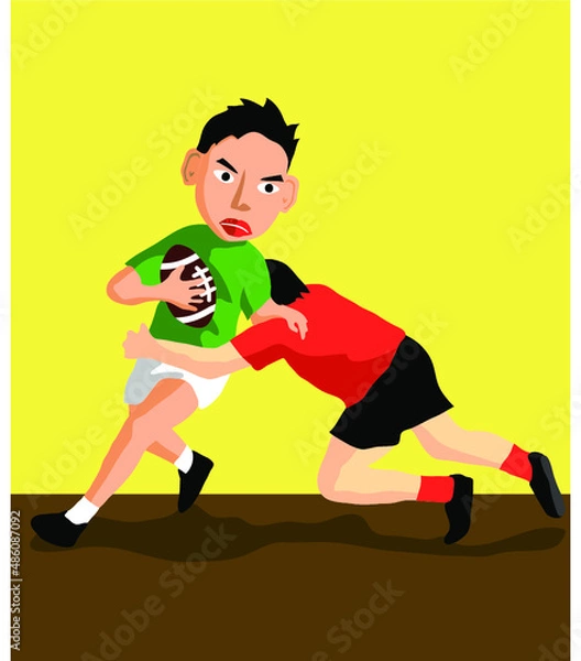 Obraz ラグビー　タックル