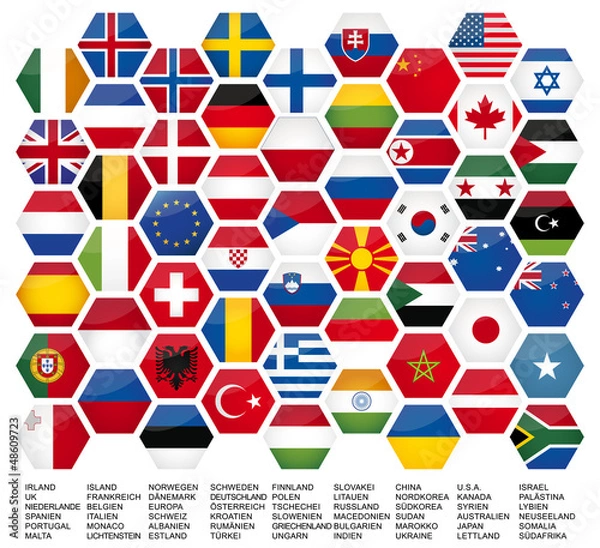 Fototapeta Vector Iconset *** big flag set