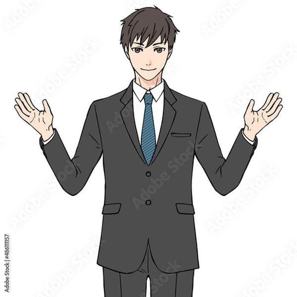 Obraz スーツを着た若い男性