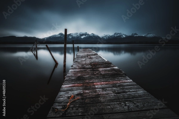 Obraz Alpensee mit Steeg