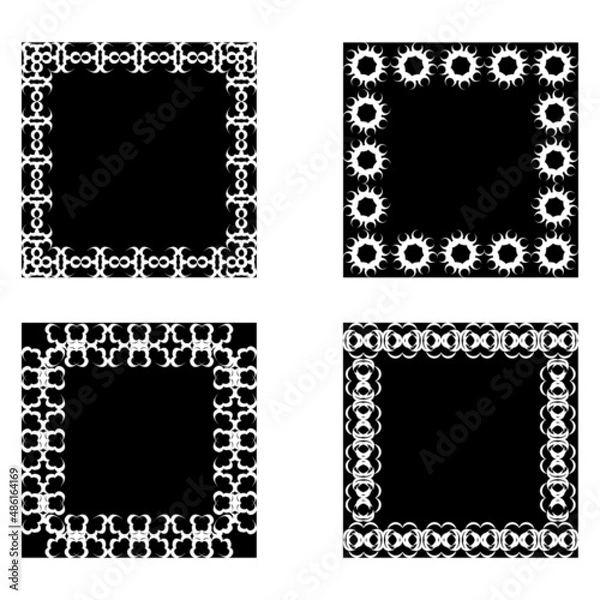 Fototapeta Set of 4 Elegant Frames for Graphic Design