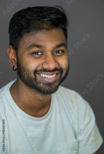 Fototapeta Portrait of Man Taking Professional Headshots