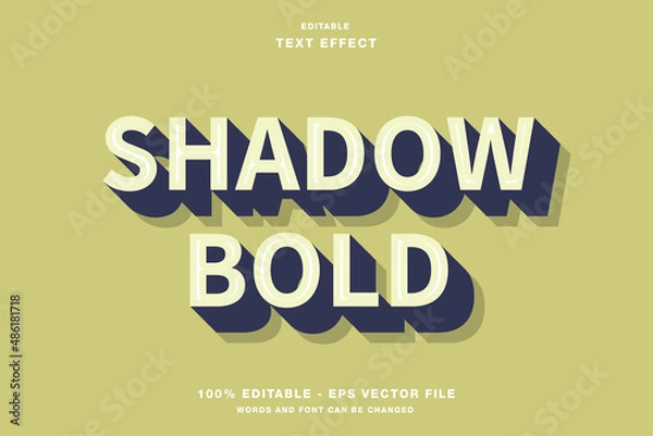 Fototapeta Shadow Bold 3D Editable Text Effect