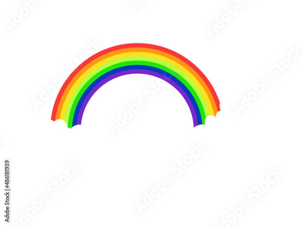 Fototapeta シンプルな虹　雲あり　単品