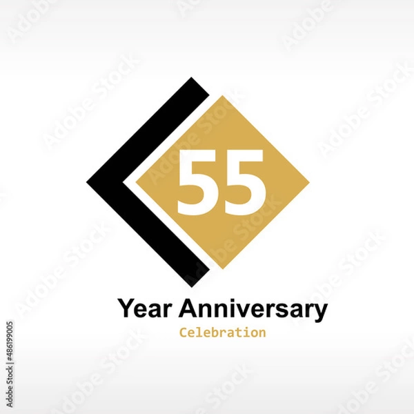 Obraz 55 Year Anniversary Logo Vector Template Design Illustration elegant