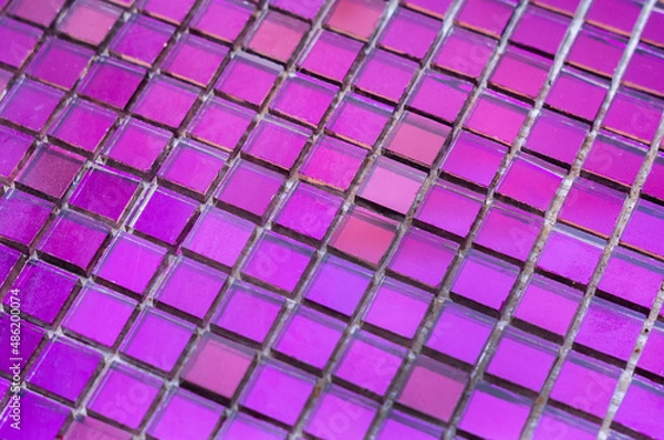 Fototapeta Purple square glass tile. Background image, copy space