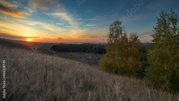 Obraz sunset in the mountains