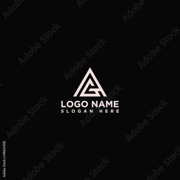Fototapeta LETTER A G TRIANGLE LOGO