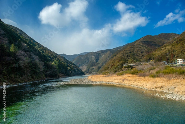 Obraz 越知の仁淀川