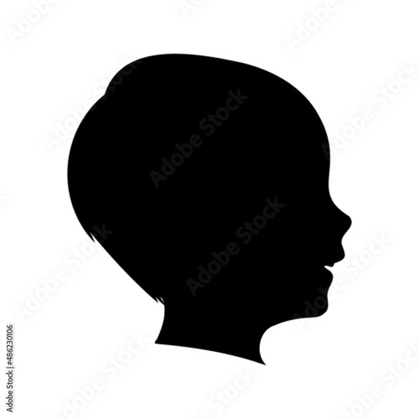 Fototapeta a child silhouette vector child profile vector