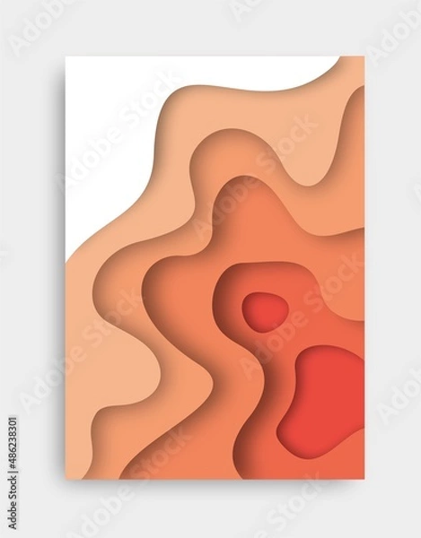 Obraz Abstract Paper Cut Illustration Background