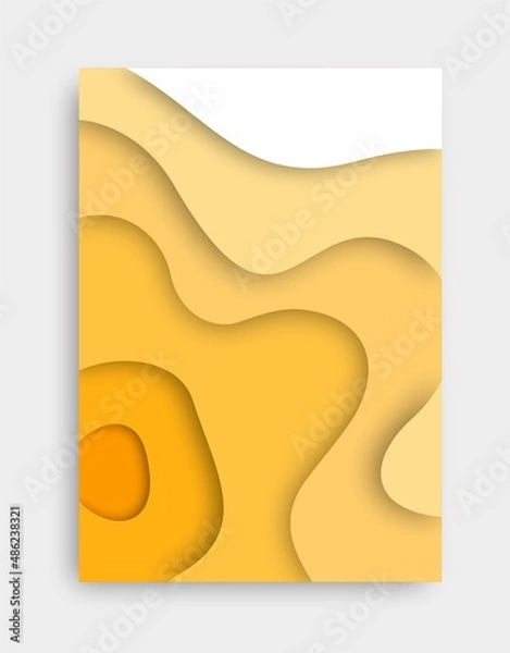 Obraz Abstract Paper Cut Illustration Background