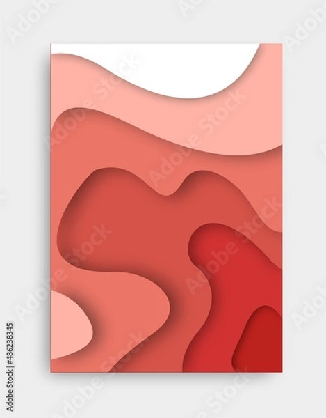 Obraz Abstract Paper Cut Illustration Background