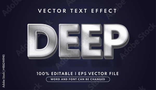 Fototapeta Deep bold and textured editable text effect style
