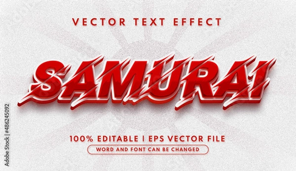 Obraz Samurai editable text effect style