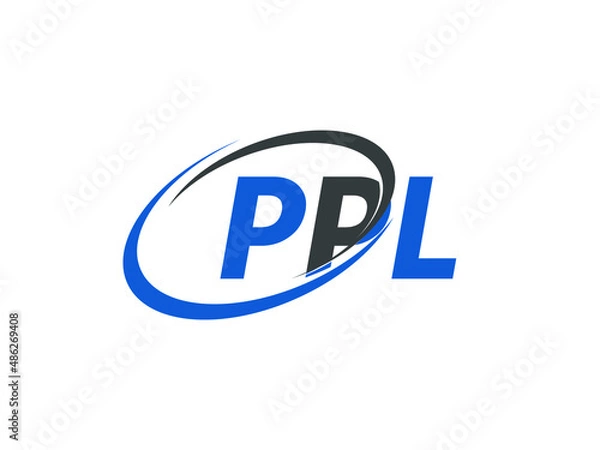 Obraz PPL letter creative modern elegant swoosh logo design