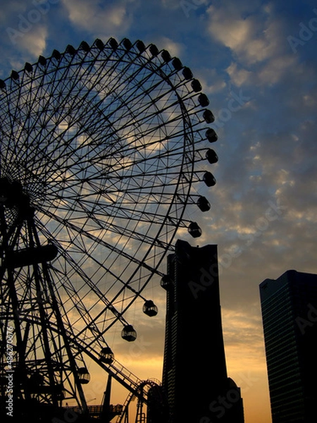 Obraz 夕暮れの横浜