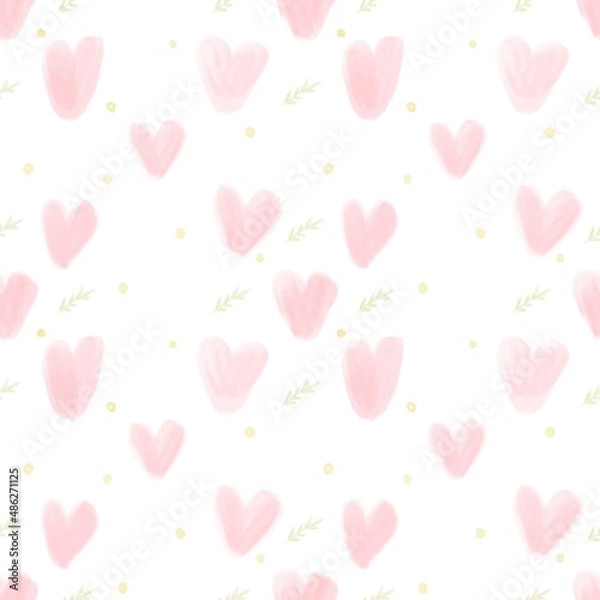 Fototapeta seamless pattern with hearts