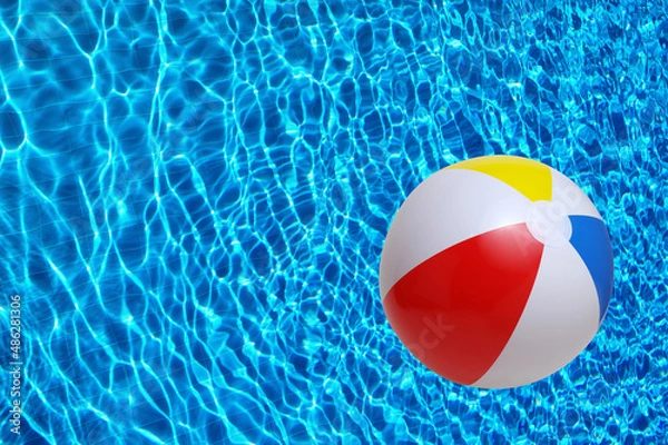 Obraz Beach ball in swimming pool